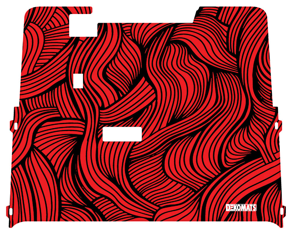 DEKOMATS Red Intertwined Golf Cart Mat