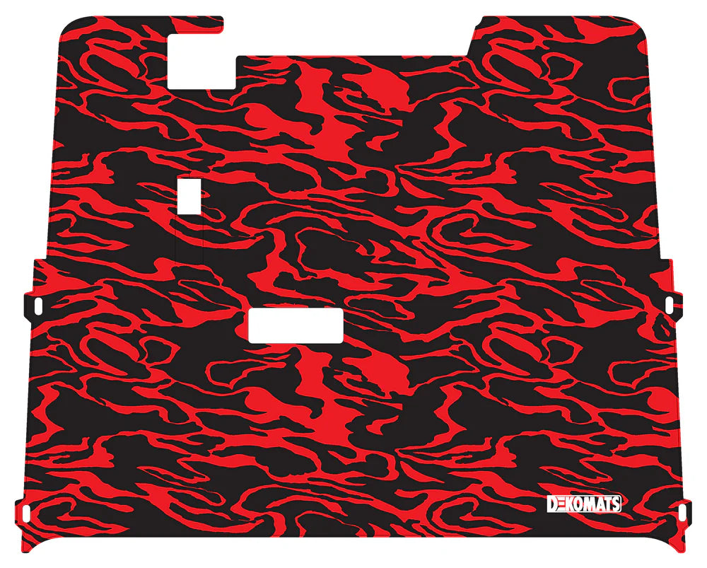 DEKOMATS Red Modern Camo Golf Cart Mat