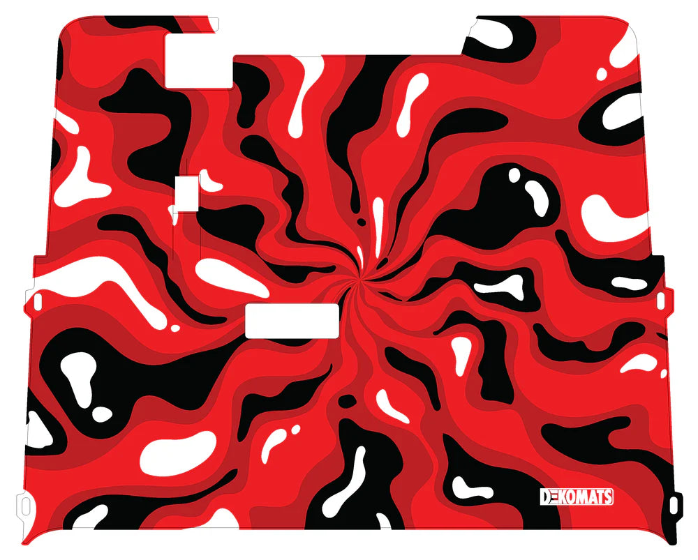 DEKOMATS Red Ripple Golf Cart Mat