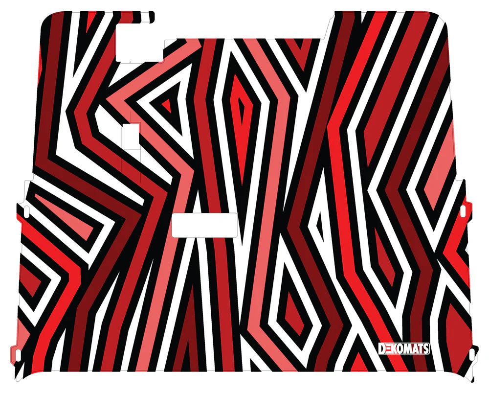 DEKOMATS Red South Beach Golf Cart Mat