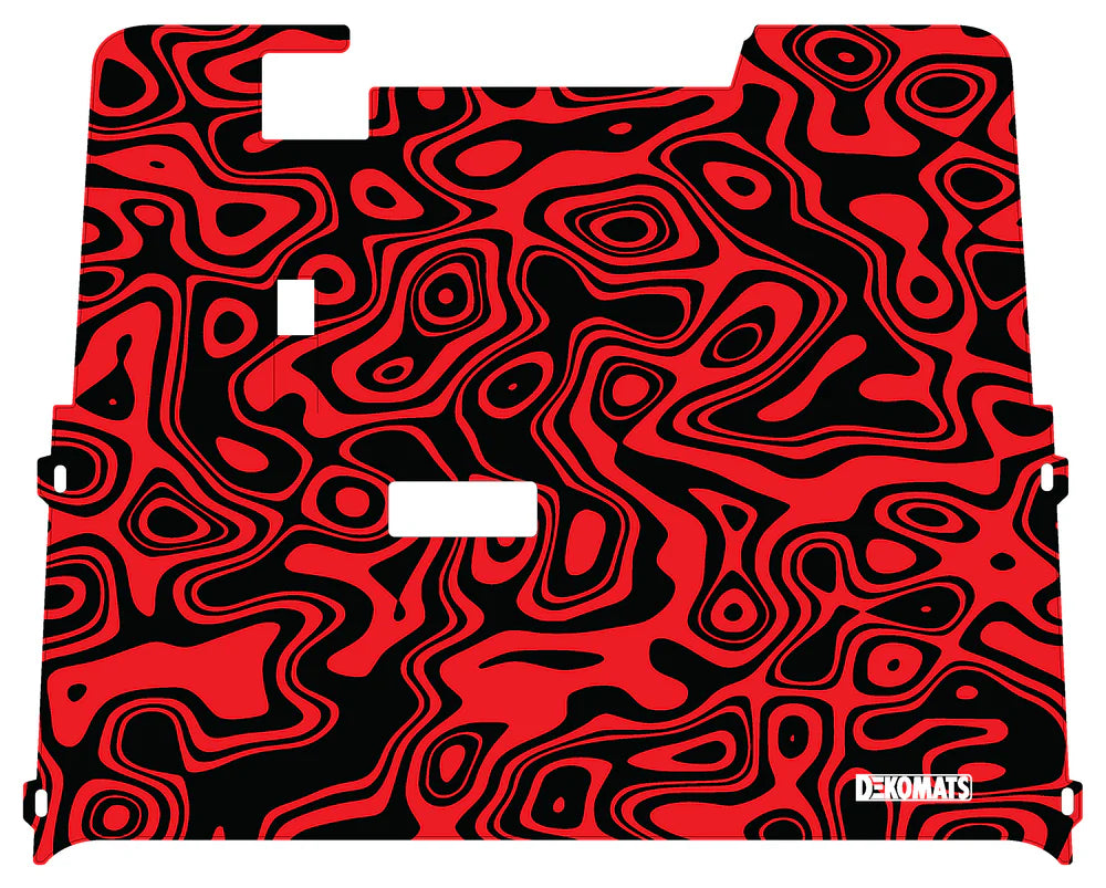 DEKOMATS Red Topo Golf Cart Mat