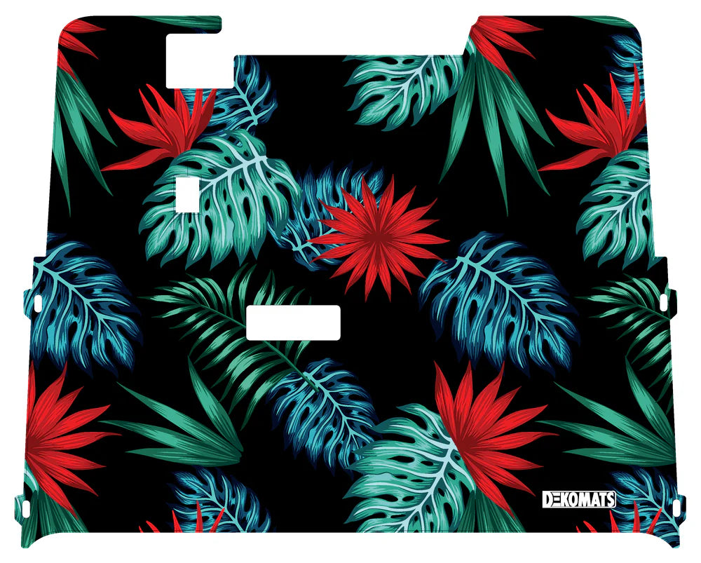 DEKOMATS Red Tropics Golf Cart Mat