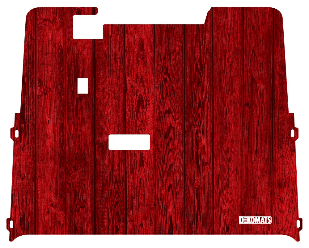 DEKOMATS Red Wood Golf Cart Mat