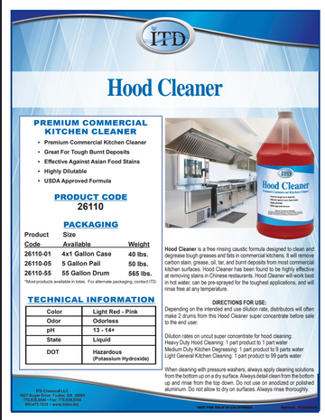 Hood Cleaner – Heavy Duty Kitchen Degreaser 1 Gallon - 0