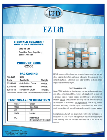 EZ Lift – Gum & Berry Stain Remover 1 Gallon - 0