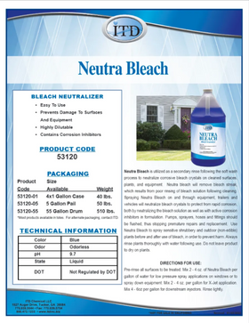 Neutra Bleach – Bleach Neutralizer + Plant Protector 5 Gallon - 0