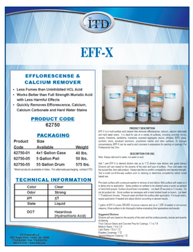 EFF-X – Efflorescence & Calcium Remover 1 Gallon - 0