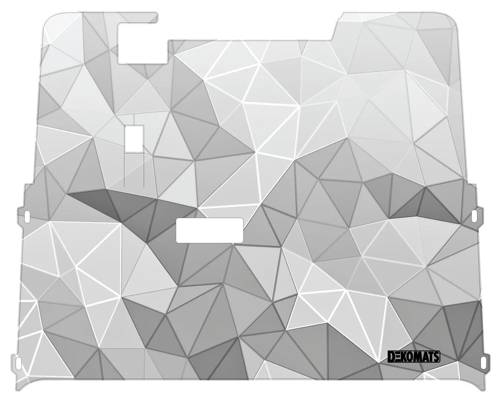 DEKOMATS White Abstract Golf Cart Mat
