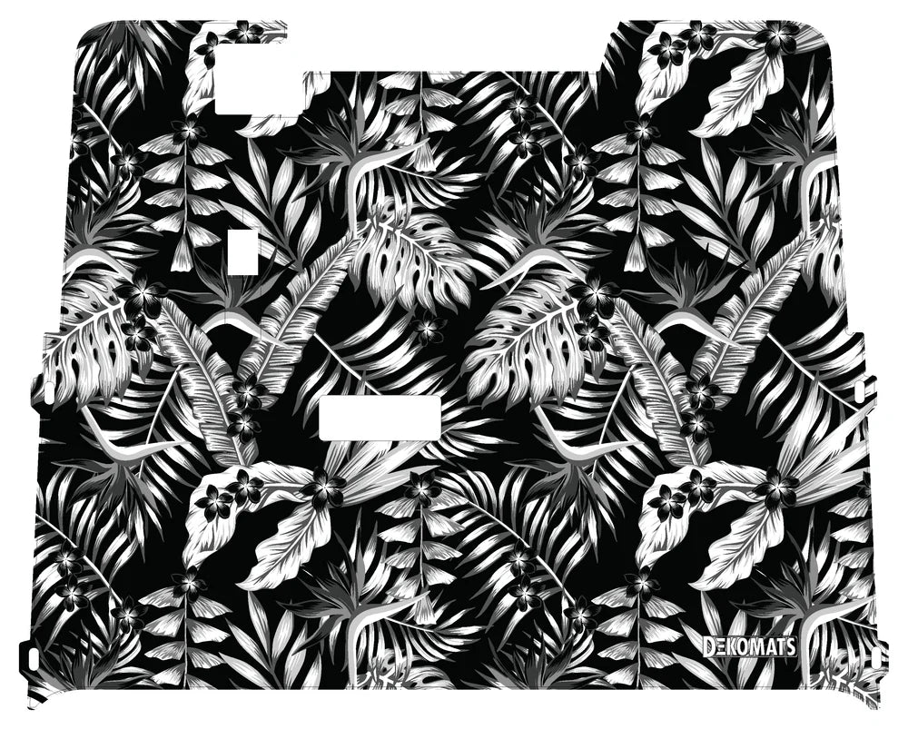 DEKOMATS White Hibiscus Paradise Golf Cart Mat