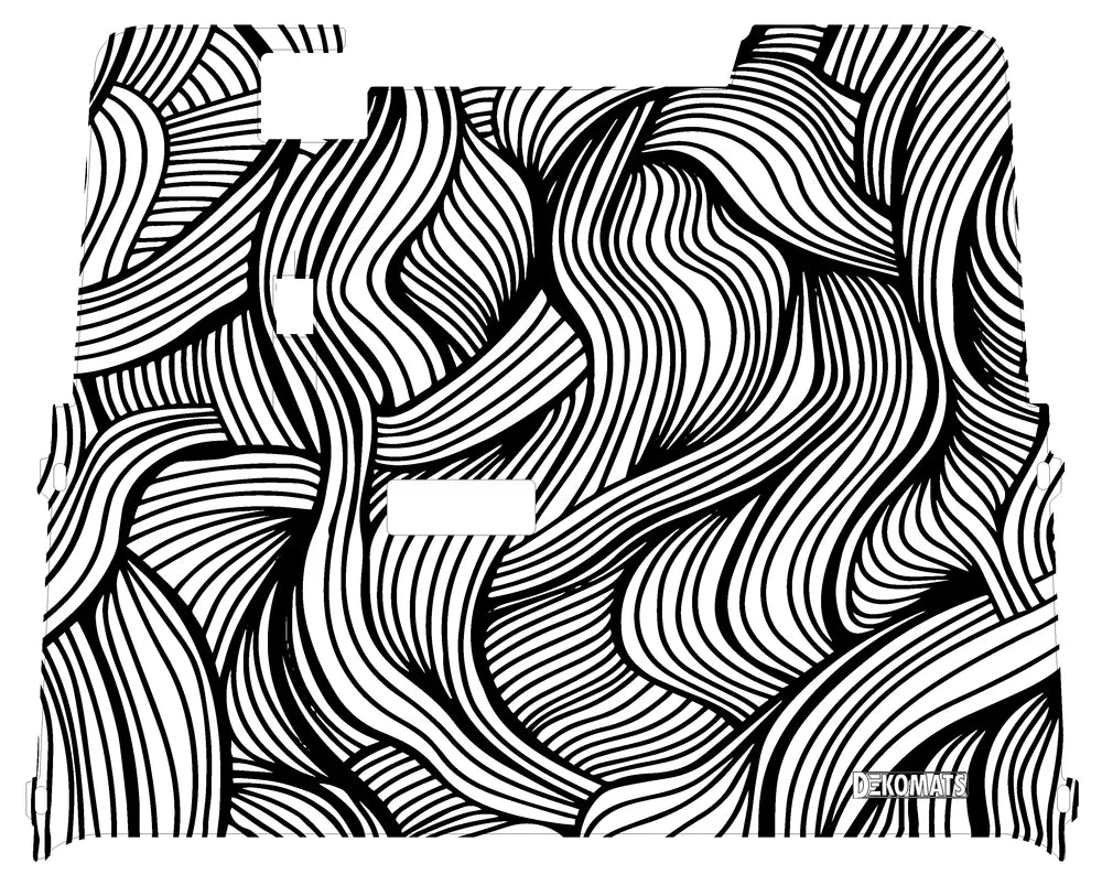 DEKOMATS White Intertwined Golf Cart Mat