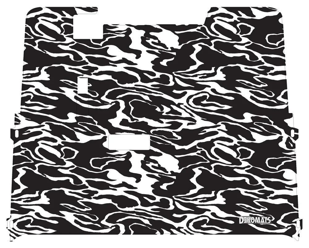 DEKOMATS White Modern Camo Golf Cart Mat