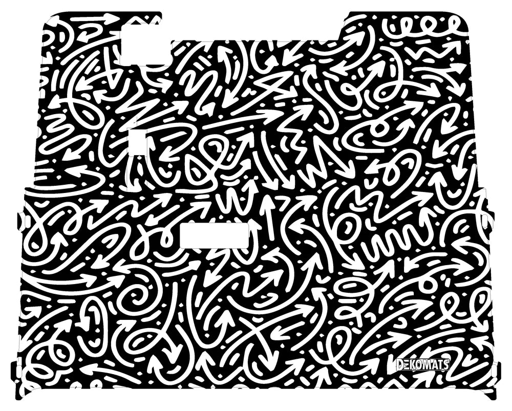 DEKOMATS White Pen n' Paper Golf Cart Mat