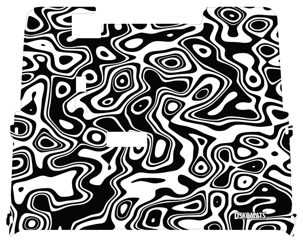 DEKOMATS White Topo Golf Cart Mat