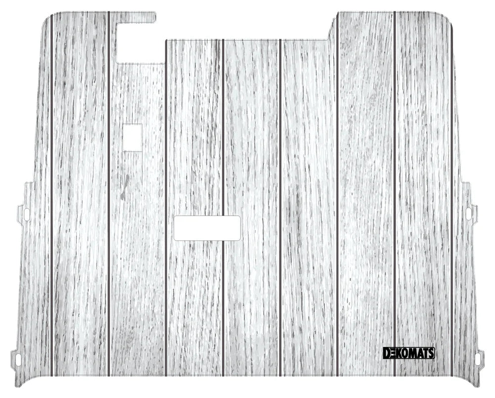 DEKOMATS White Wood Golf Cart Mat