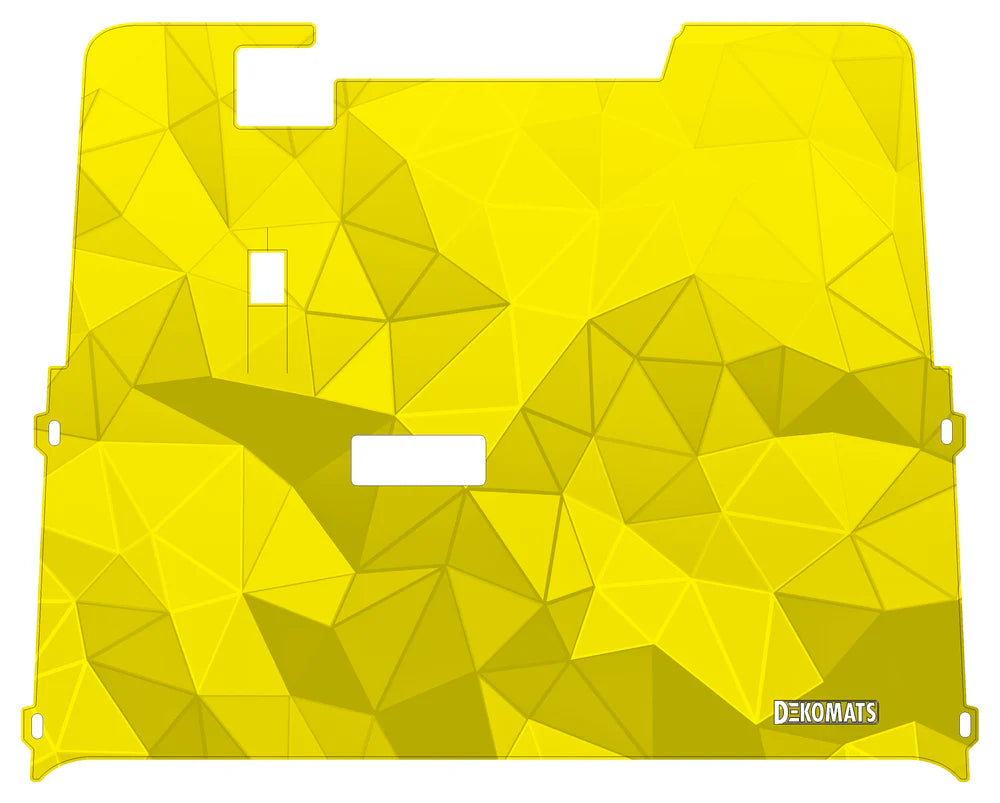 DEKOMATS Yellow Abstract Golf Cart Mat