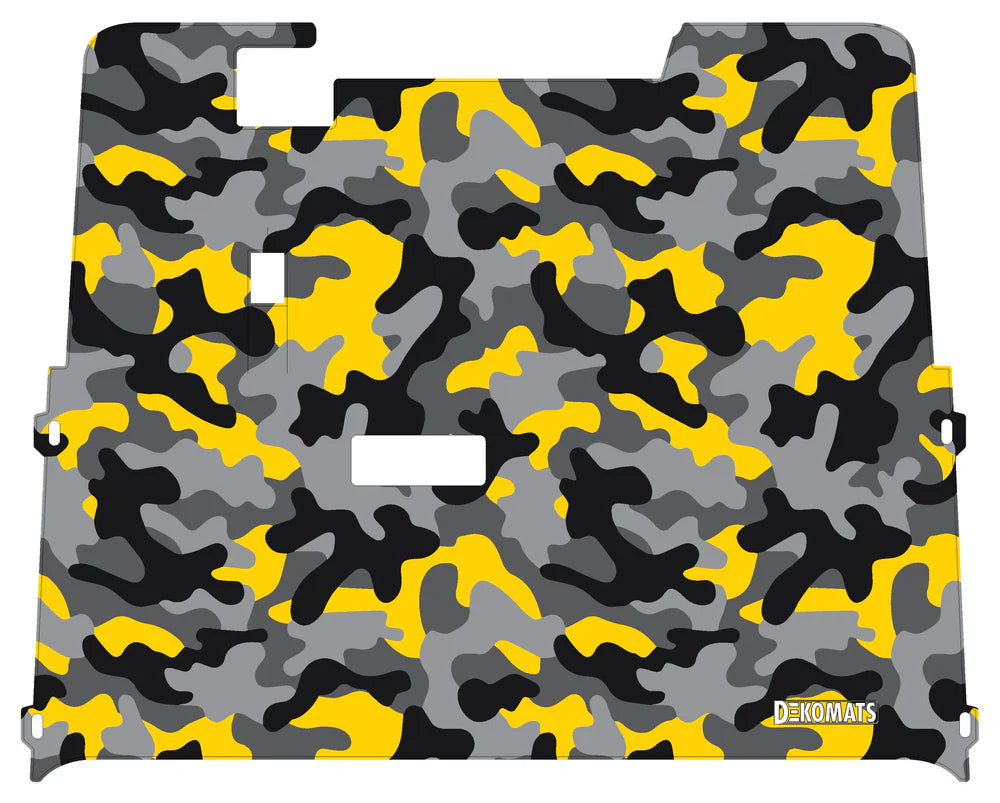 DEKOMATS Yellow Camo Golf Cart Mat