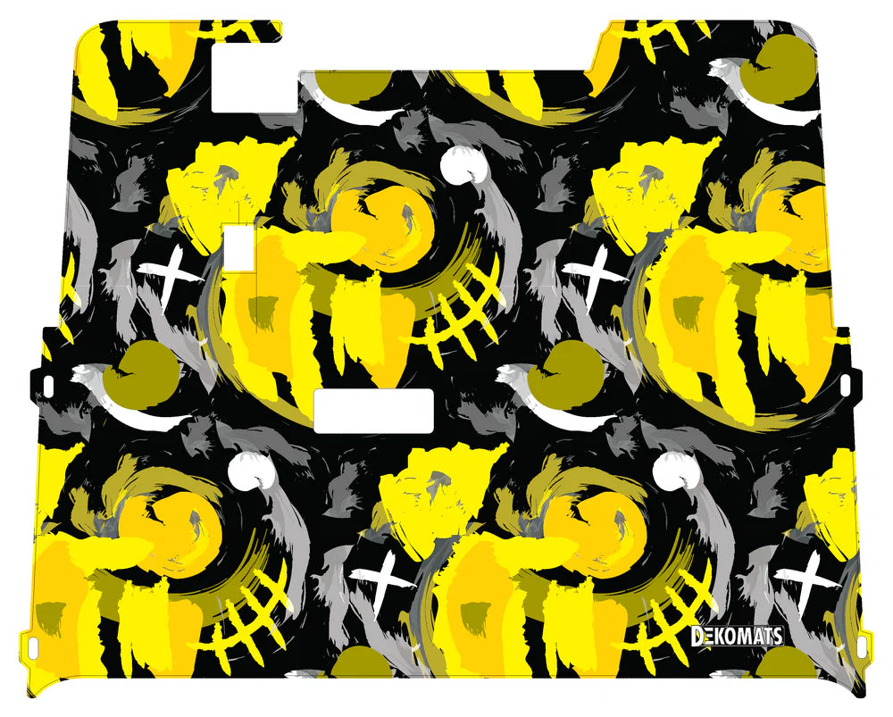 DEKOMATS Yellow Hindsight Golf Cart Mat