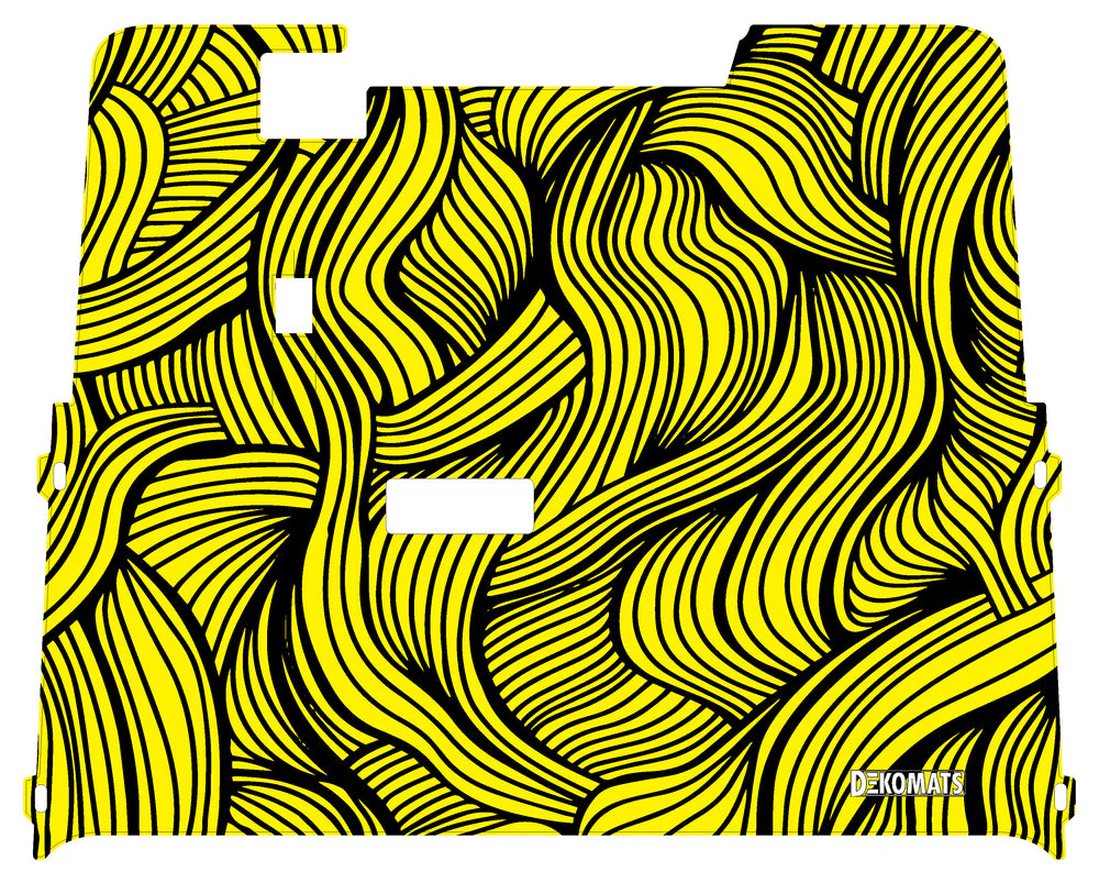 DEKOMATS Yellow Intertwined Golf Cart Mat