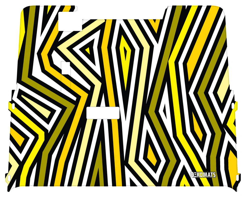 DEKOMATS Yellow South Beach Golf Cart Mat
