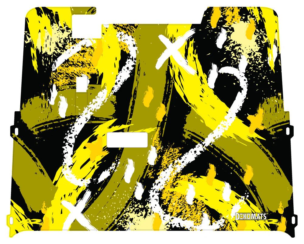 DEKOMATS Yellow Utopia Golf Cart Mat