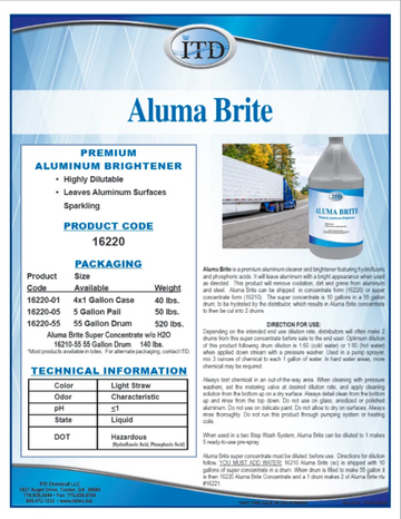 Aluma Brite – Aluminum Cleaner & Brightener 16220 1G - 0