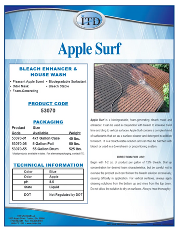 Apple Surf – Bleach Enhancer & House Wash 5 Gallon - 0