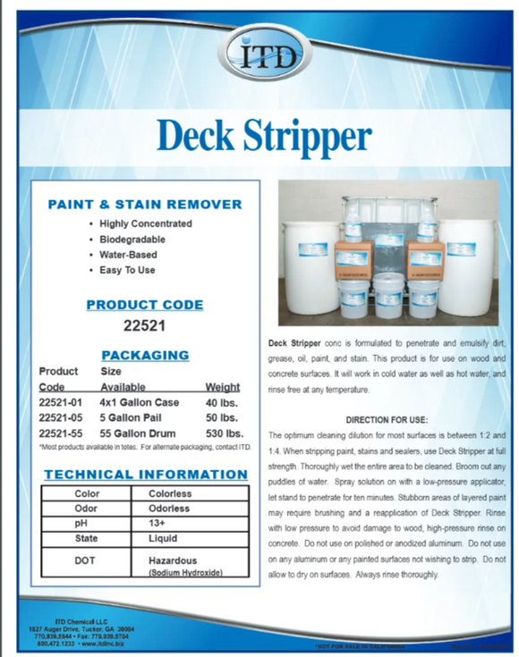 Deck Stripper – Paint & Stain Remover 1 Gallon