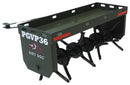 Dirt Dog PGVP36 tiller, green color, durable steel construction, designed for heavy-duty gardening tasks.