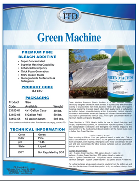 Green Machine – Premium Pine Bleach Additive 5 Gallon - 0