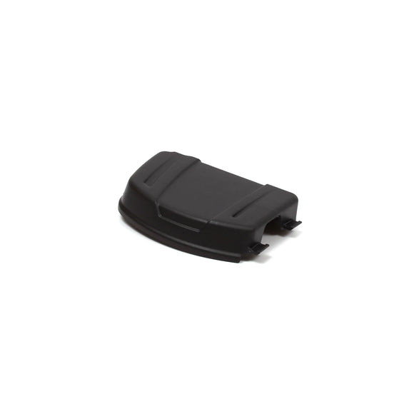 Black plastic cover for electronic device, designed for durability and easy installation.