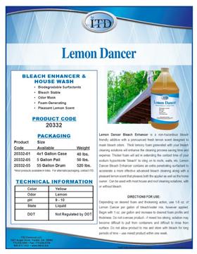 Lemon Dancer – Bleach Enhancer & House Wash 20332 5G - 0