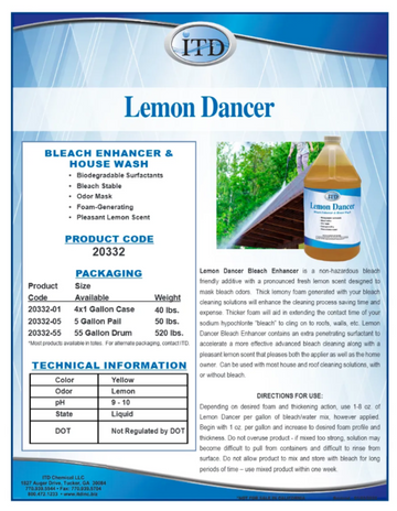 Lemon Dancer – Bleach Enhancer & House Wash 20332 1G - 0