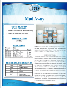 Mud Away – Stain Removal Product 1 Gallon - 0