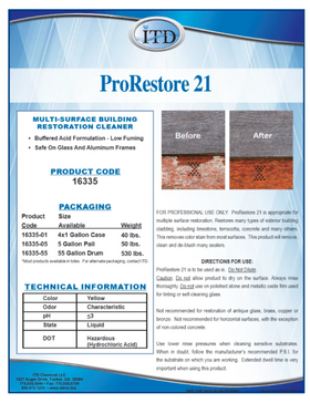 ProRestore 21 – Building Restoration Cleaner 1 Gallon - 0